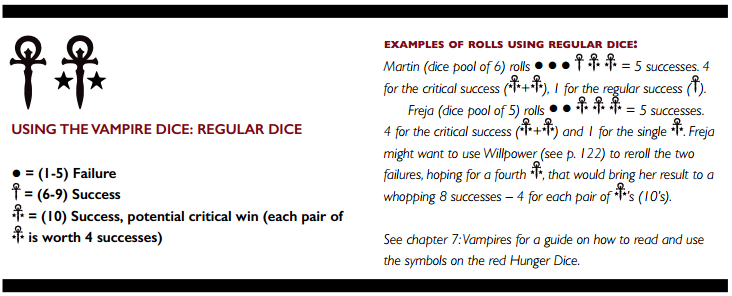 V5 Specific Vampire Dice